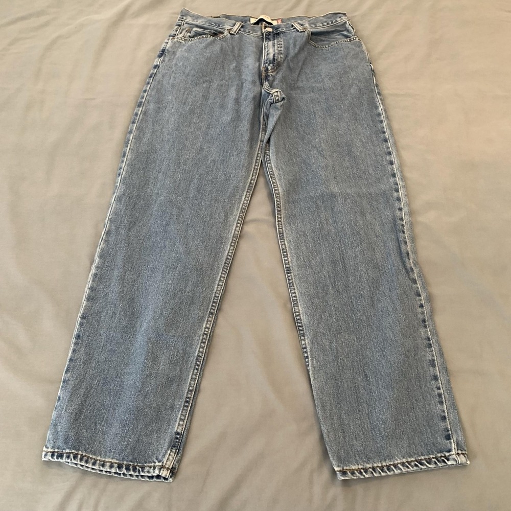 Levis 550 Jeans Mens 34x32 Blue Stone Wash Relaxed Fit Tapered Denim Pants